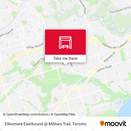 Ellesmere Eastbound @ Military Trail map