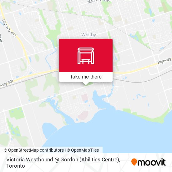 Victoria Westbound @ Gordon (Abilities Centre) map