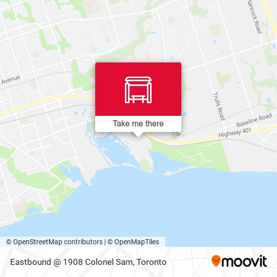 Eastbound @ 1908 Colonel Sam map