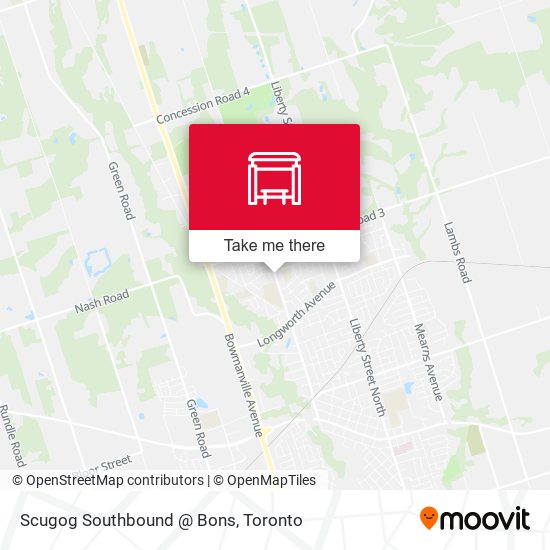 Scugog Southbound @ Bons map