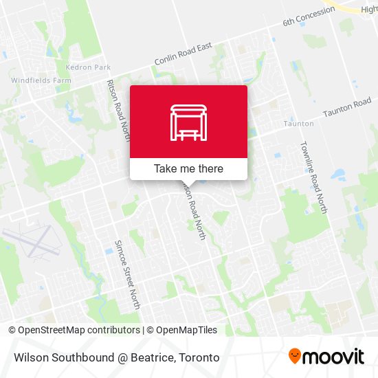 Wilson Southbound @ Beatrice map