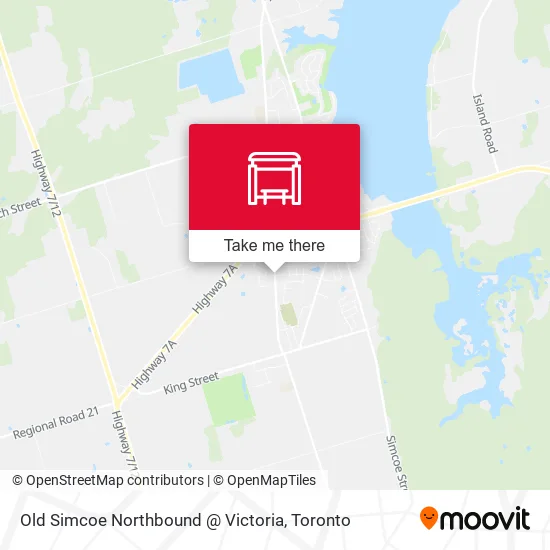 Old Simcoe Northbound @ Victoria map