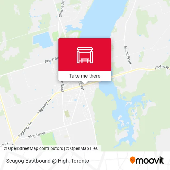 Scugog Eastbound @ High map