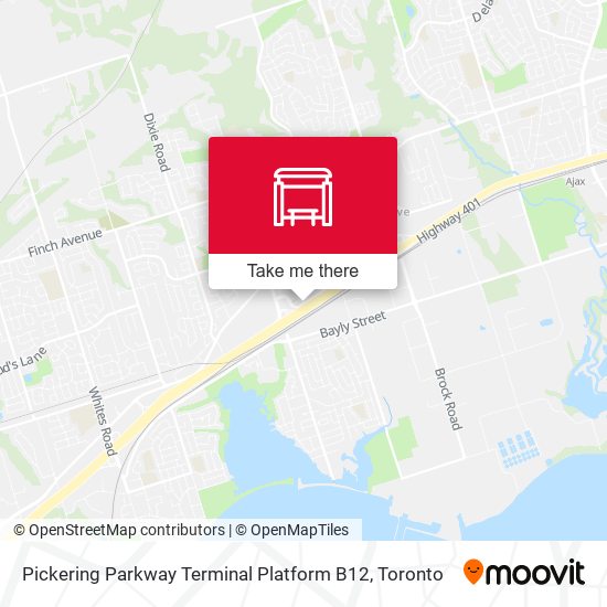 Pickering Parkway Terminal Platform B12 map