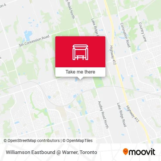 Williamson Eastbound @ Warner map