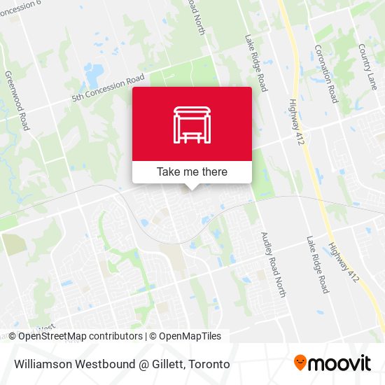 Williamson Westbound @ Gillett map