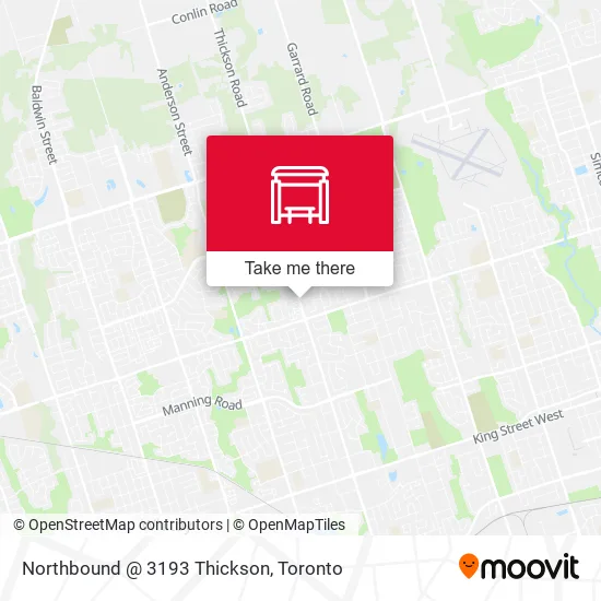 Northbound @ 3193 Thickson map