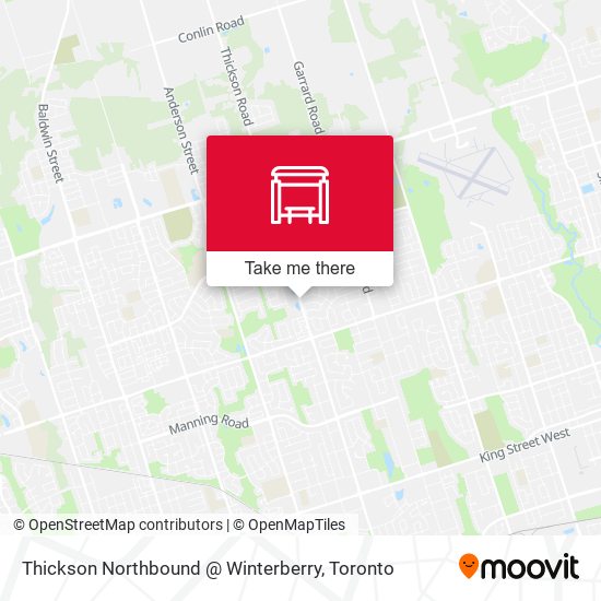 Thickson Northbound @ Winterberry map
