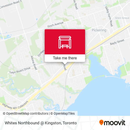 Whites Northbound @ Kingston map