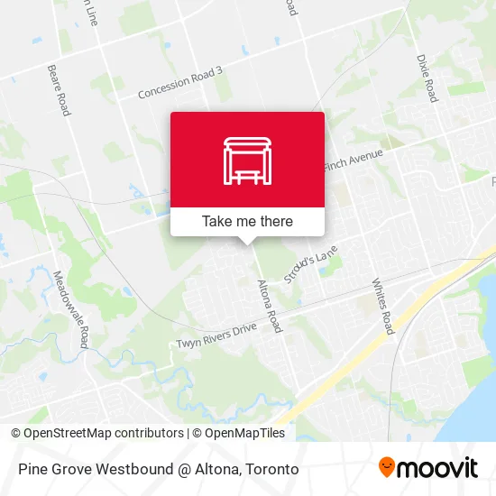 Pine Grove Westbound @ Altona map