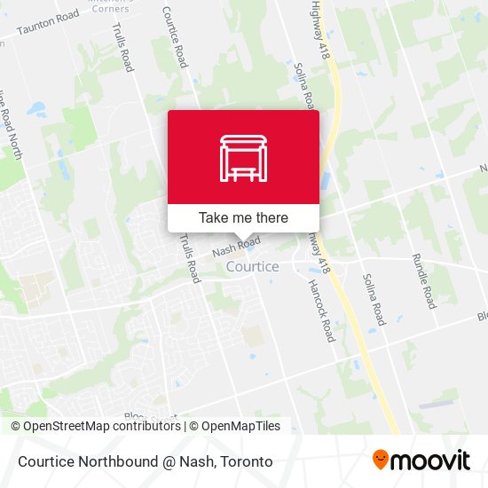 Courtice Northbound @ Nash map