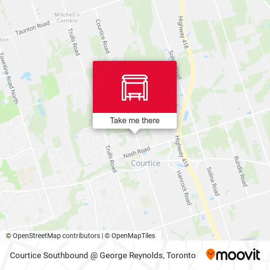 Courtice Southbound @ George Reynolds map
