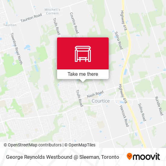 George Reynolds Westbound @ Sleeman map