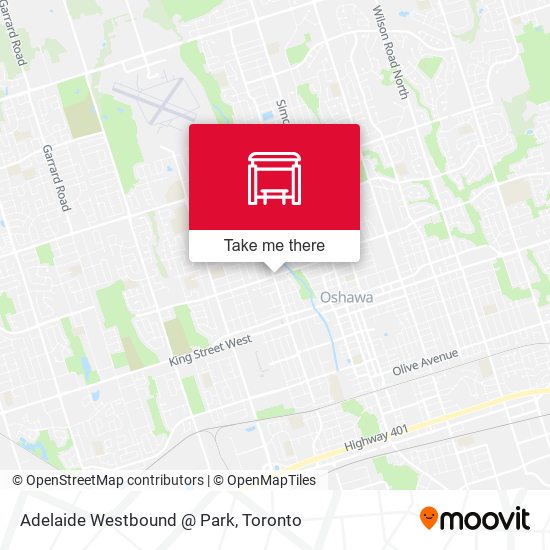 Adelaide Westbound @ Park map