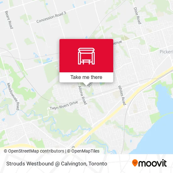 Strouds Westbound @ Calvington map