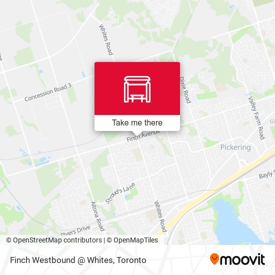 Finch Westbound @ Whites map