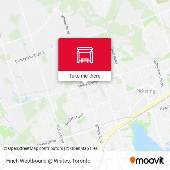 Finch Westbound @ Whites map