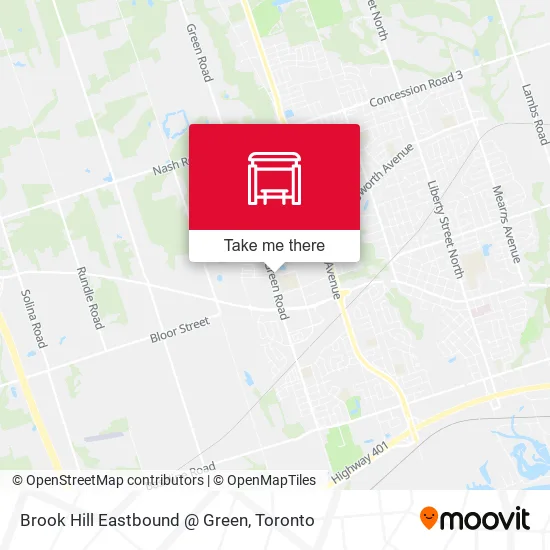 Brook Hill Eastbound @ Green map