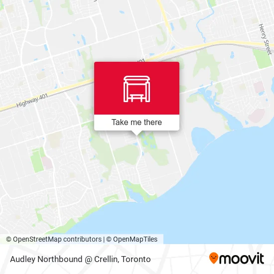 Audley Northbound @ Crellin map