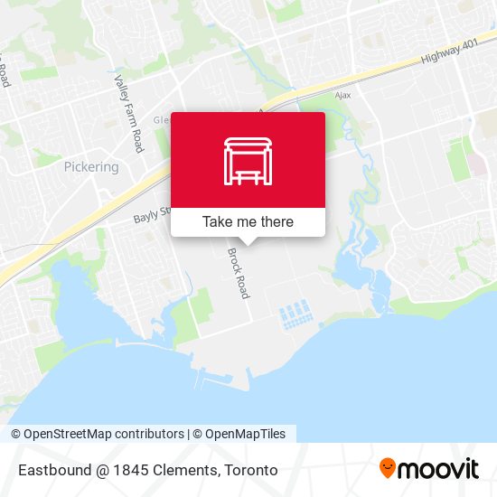 Eastbound @ 1845 Clements map