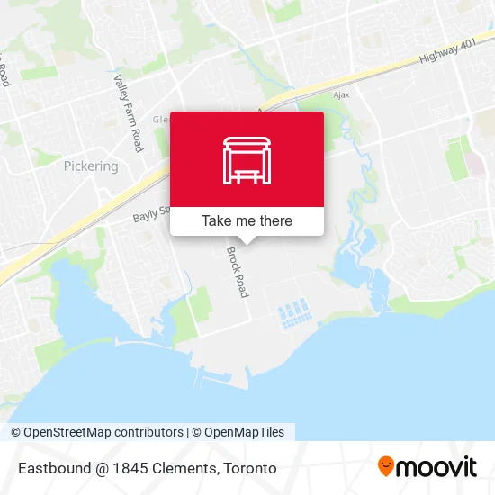 Eastbound @ 1845 Clements map