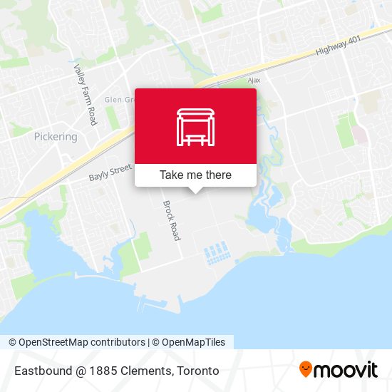 Eastbound @ 1885 Clements map