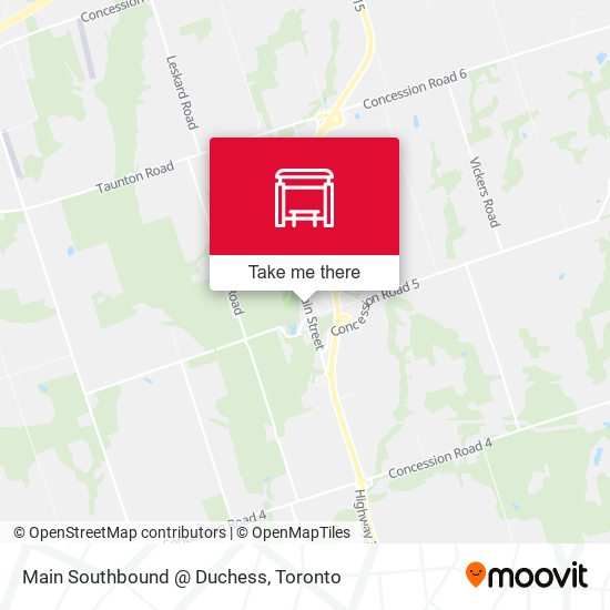 Main Southbound @ Duchess map