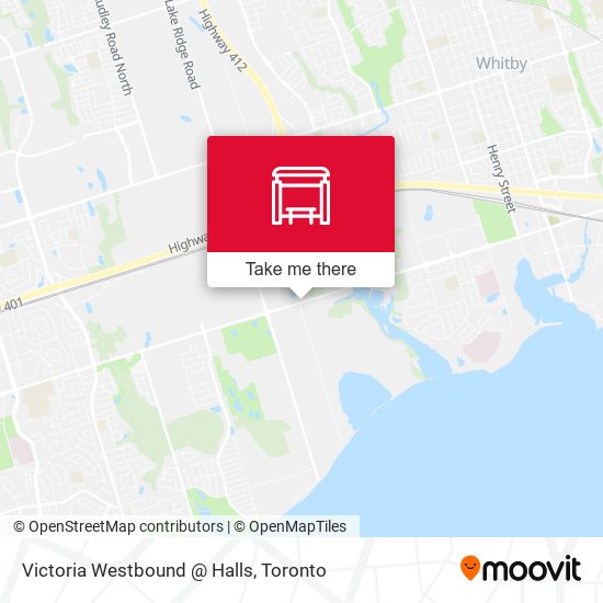 Victoria Westbound @ Halls map