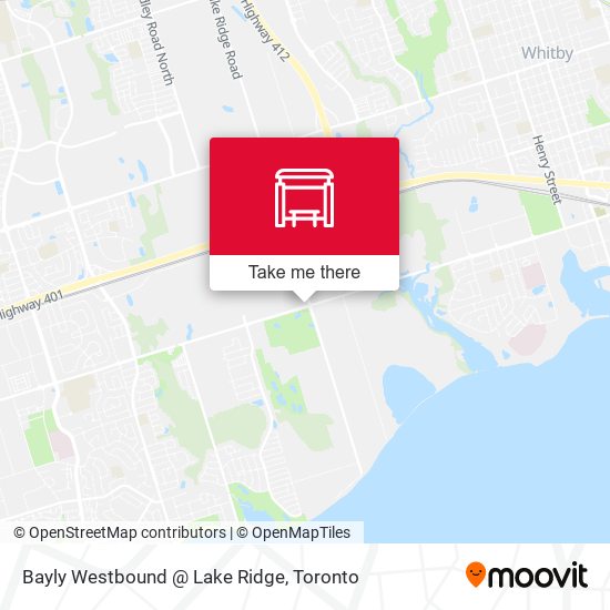 Bayly Westbound @ Lake Ridge map