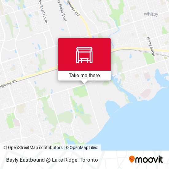 Bayly Eastbound @ Lake Ridge map