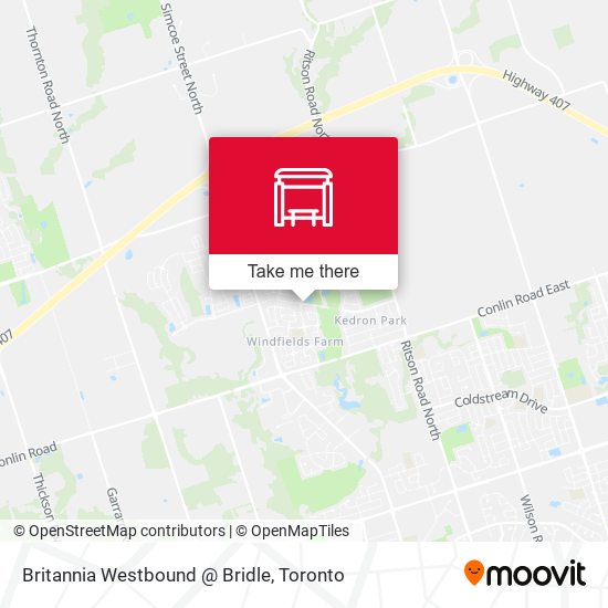 Britannia Westbound @ Bridle map