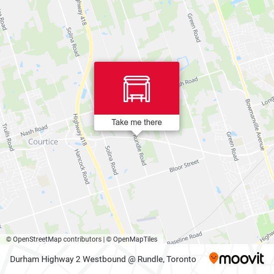 Durham Highway 2 Westbound @ Rundle map