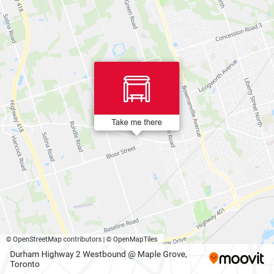 Durham Highway 2 Westbound @ Maple Grove map