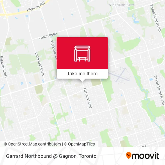 Garrard Northbound @ Gagnon map