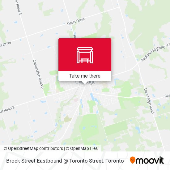 Brock Street Eastbound @ Toronto Street map