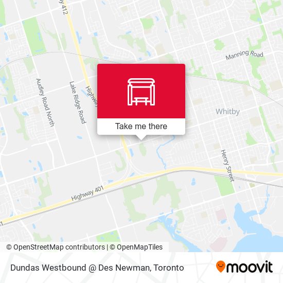 Dundas Westbound @ Des Newman plan