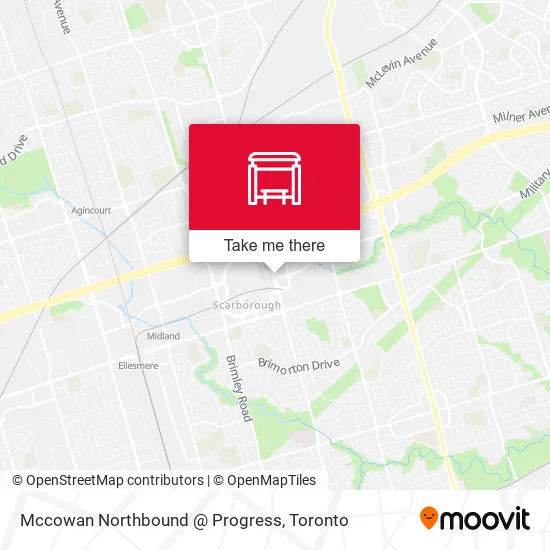 Mccowan Northbound @ Progress map