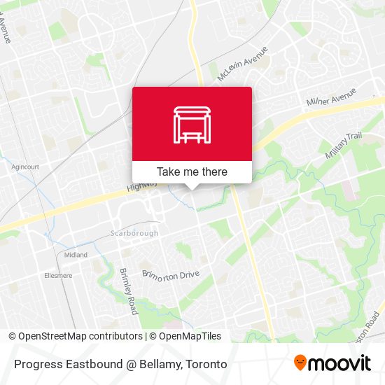 Progress Eastbound @ Bellamy map
