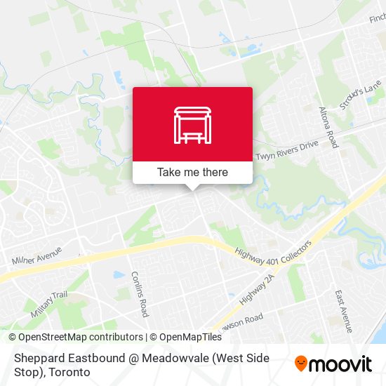 Sheppard Eastbound @ Meadowvale (West Side Stop) map