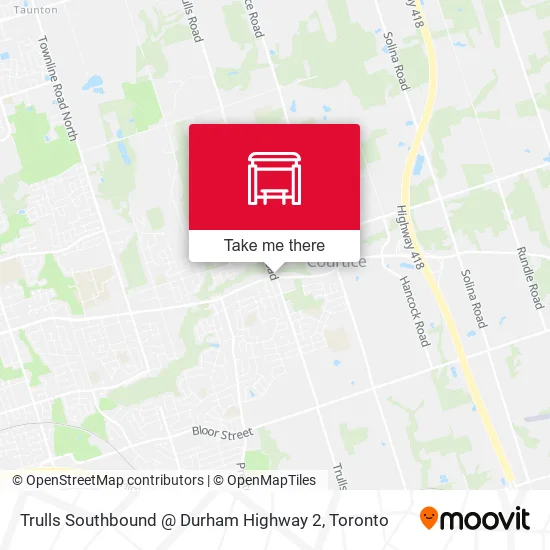 Trulls Southbound @ Durham Highway 2 map