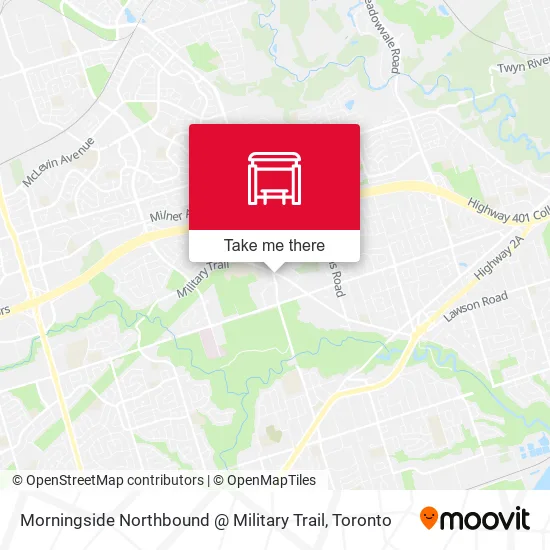 Morningside Northbound @ Military Trail map