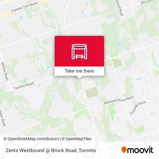 Zents Westbound @ Brock Road map