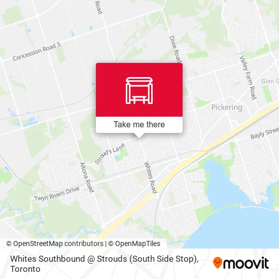 Whites Southbound @ Strouds (South Side Stop) map