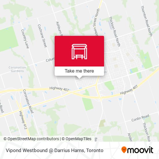 Vipond Westbound @ Darrius Harns map