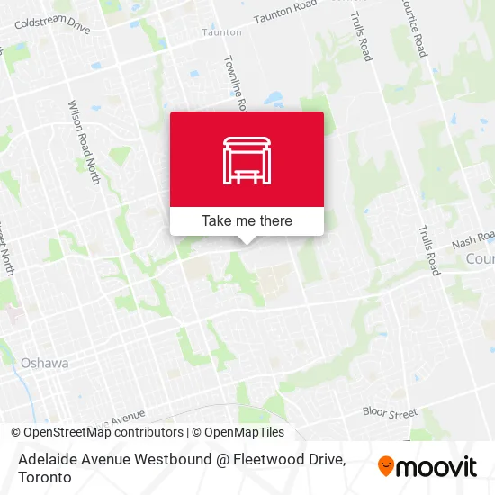 Adelaide Avenue Westbound @ Fleetwood Drive map