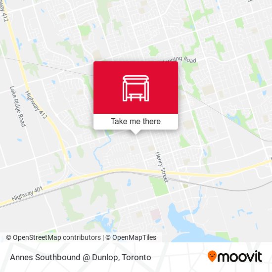 Annes Southbound @ Dunlop map