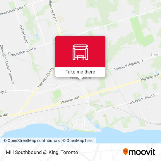 Mill Southbound @ King map