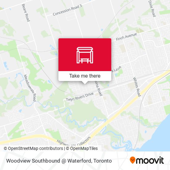 Woodview Southbound @ Waterford map