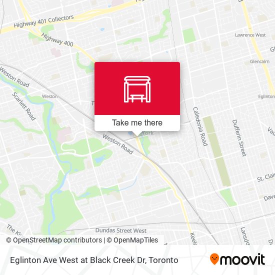 Eglinton Ave West at Black Creek Dr map