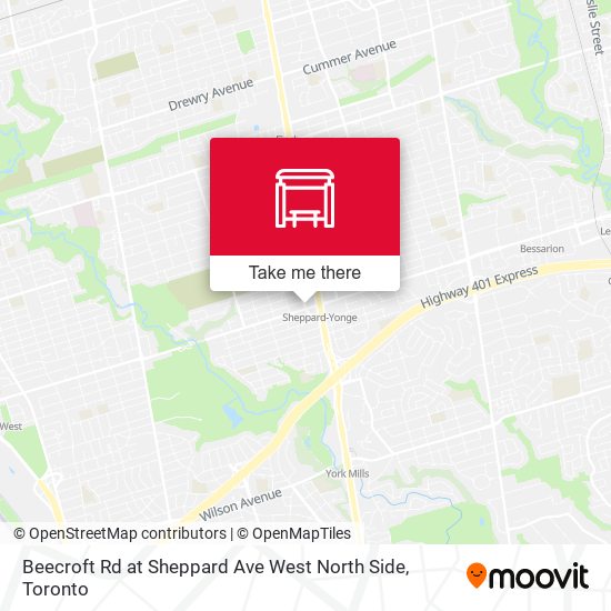 Beecroft Rd at Sheppard Ave West North Side map